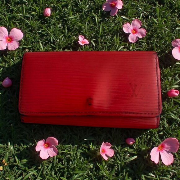 LOUIS VUITTON Red Epi Leather Keyholder Case - Picture 1 of 8